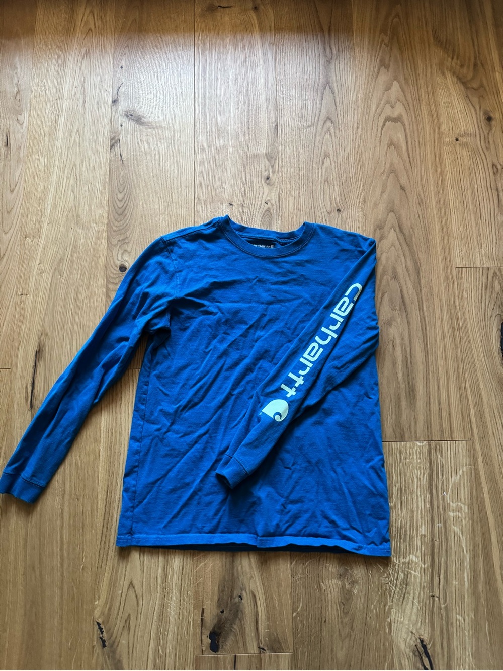 Carhartt womens Long-Sleeve Logo Tee — Blue